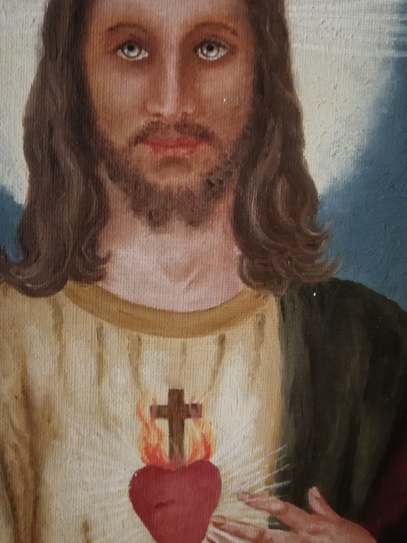 onbekend kunstenaar - olieverf op doek - religieus portret van Jezus kopen? Bied vanaf 1!