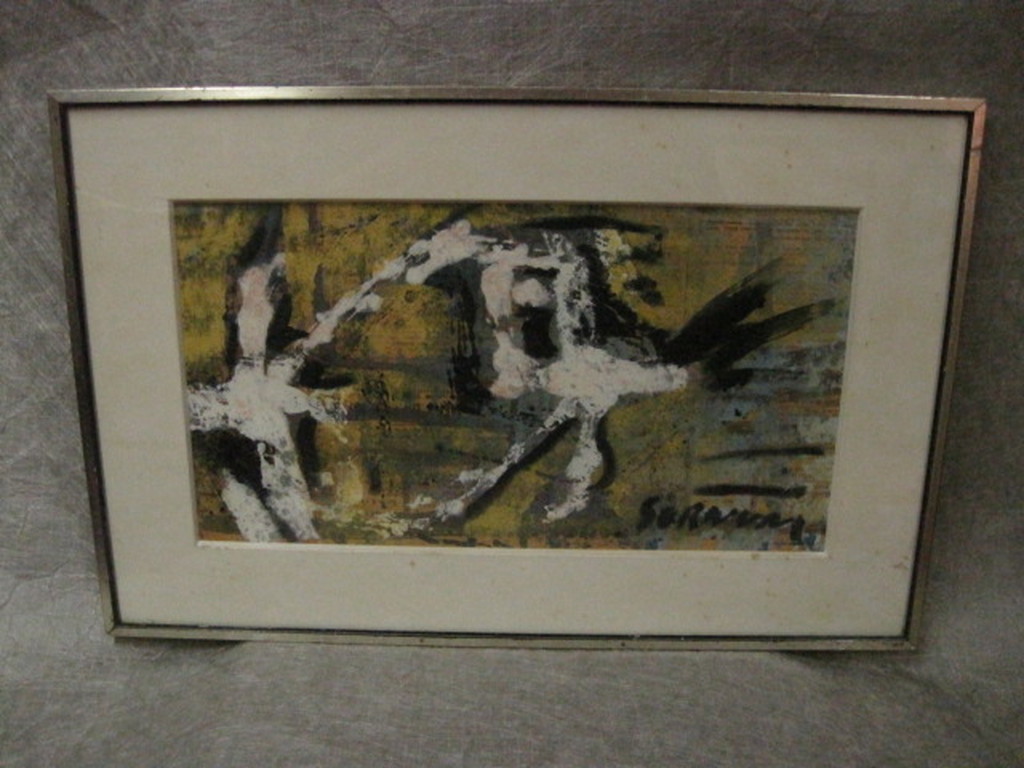 Borge Sornum 1920-1985 - gemengde techniek "vuurvogel" gesigneerd  kopen? Bied vanaf 1!