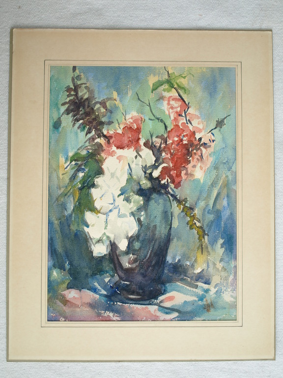 SIMON KOK – Aquarel  – Voorjaarsbloesem  – Gesigneerd – ca 1980  kopen? Bied vanaf 1!