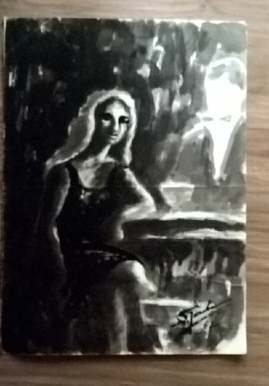 Willem Jurcka, tekening, vrouw aan bar verkocht voor € 45!