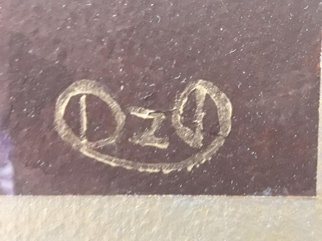 Gemengde techniek, onbekende kunstenaar, gesigneerd met monogram. kopen? Bied vanaf 1!