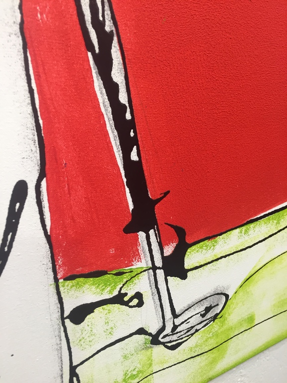 Roel Walta acrylverf op doek  Titel: GOLF kopen? Bied vanaf 1!