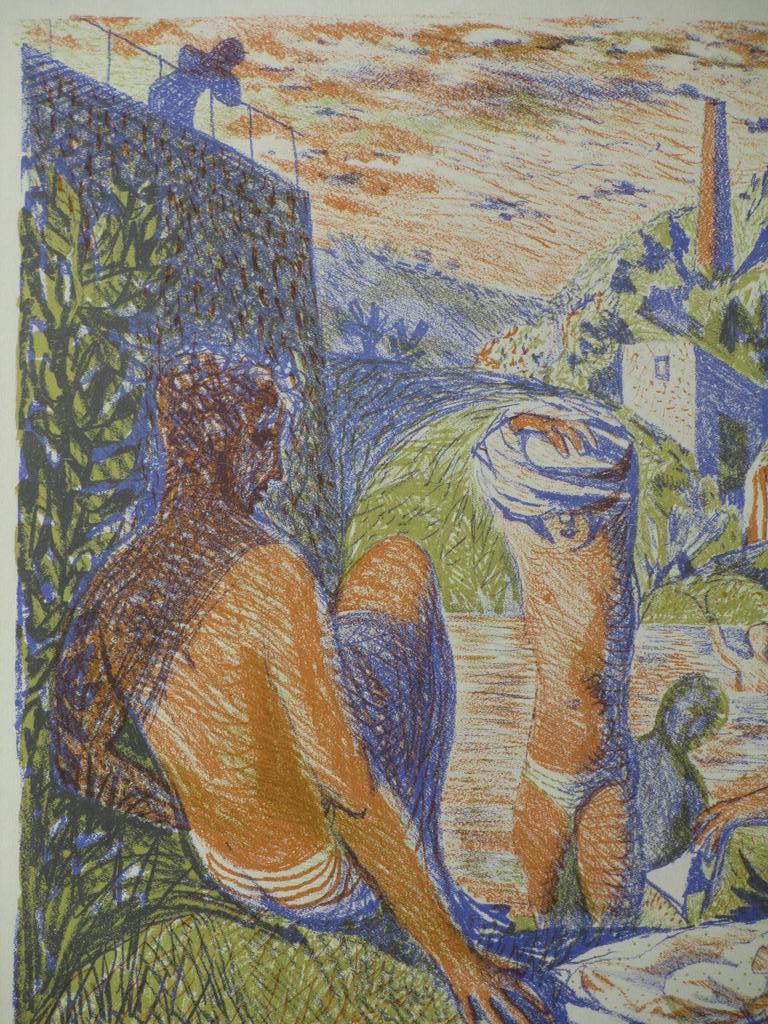 Nicolaas Wijnberg, Badende mythische figuren, Kleurenlitho kopen? Bied vanaf 40!