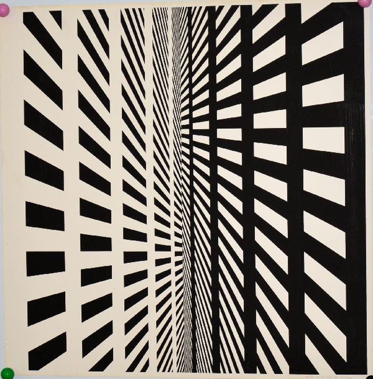 Willem Maat: Zeefdruk. Abstracte compositie. verkocht voor € 46!