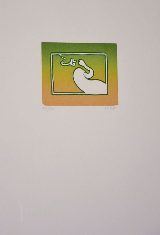 Markus Raetz: Xylografie (Houtsnede). Einpolige Elktrizitat kopen? Bied vanaf 120!