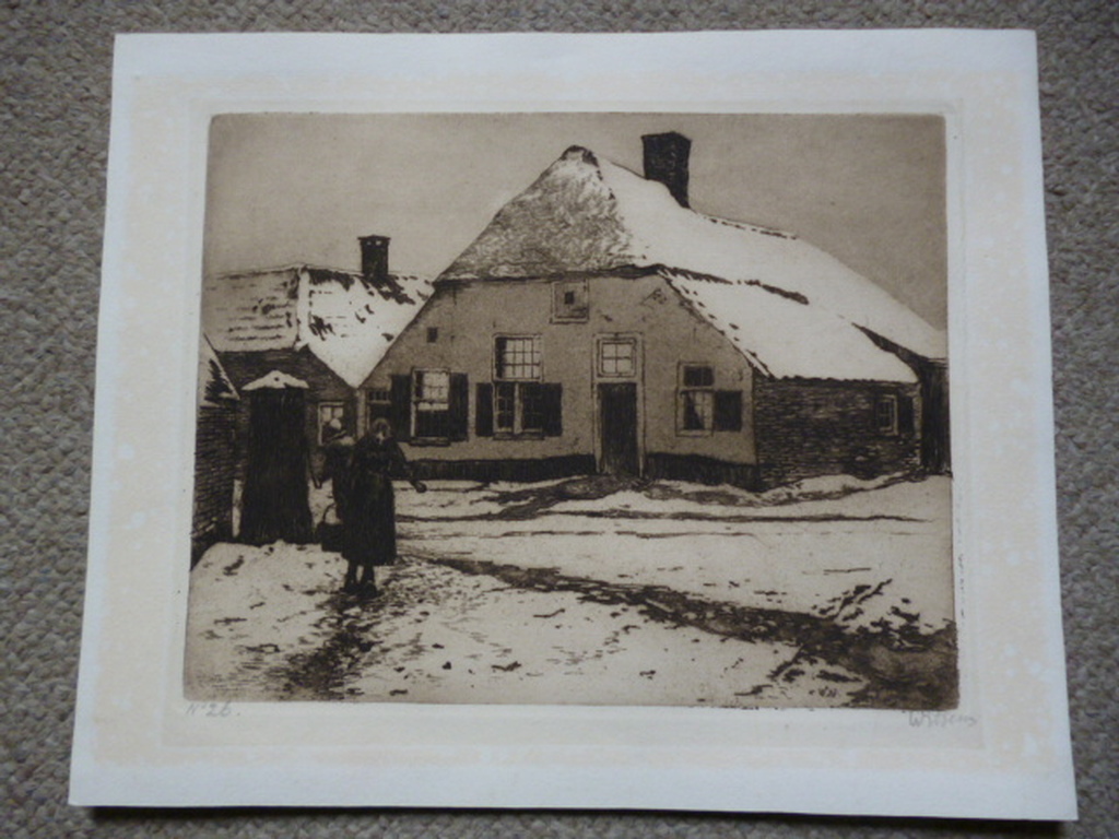 Willem Witsen - ets - Dooiweer Ede kopen? Bied vanaf 350!