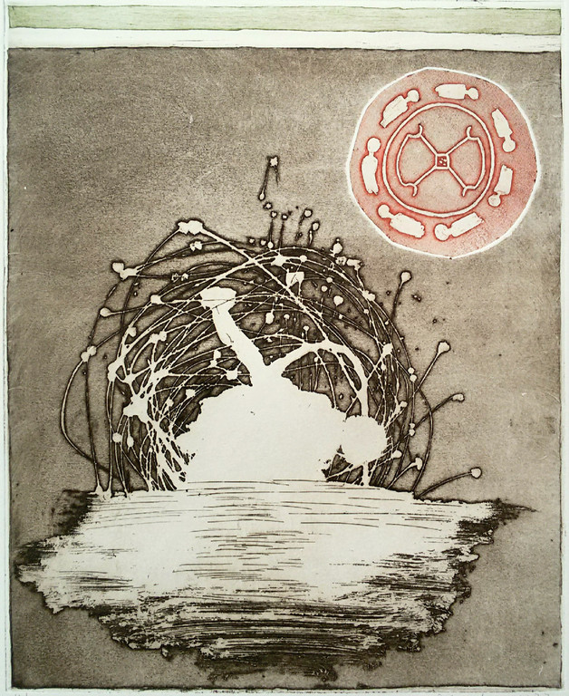 Jan Montyn - Liberation, aquatint ets (in passe-partout) kopen? Bied vanaf 125!