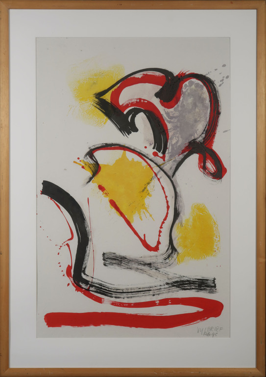 Ernst Vijlbrief: Gouache op papier, Z.T. - Ingelijst (Groot) verkocht voor € 140!