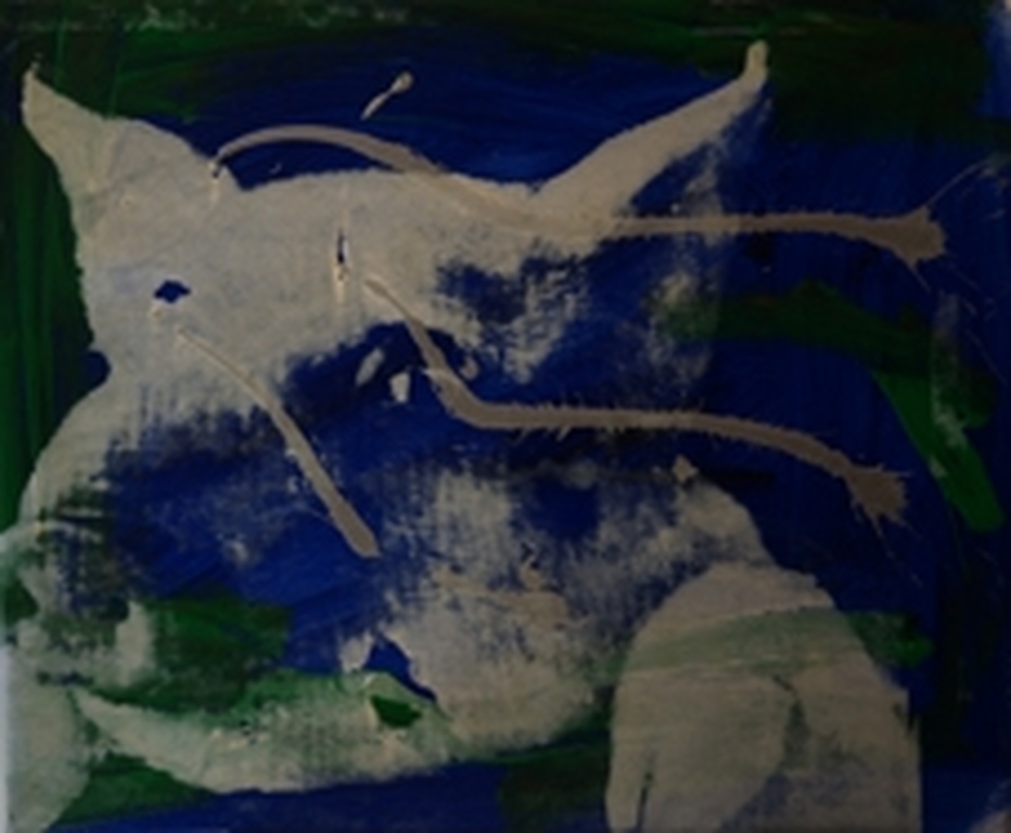 Peter Donkersloot - 'Happy Piggy 21' - mixed media op canvas - incl zwarte baklijst ! verkocht voor € 75!