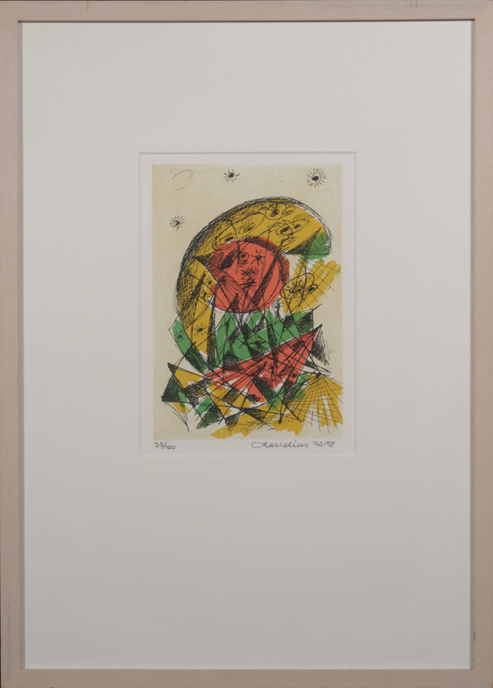 Henk Hesselius: Litho, Experimenteel universum I - Ingelijst kopen? Bied vanaf 20!