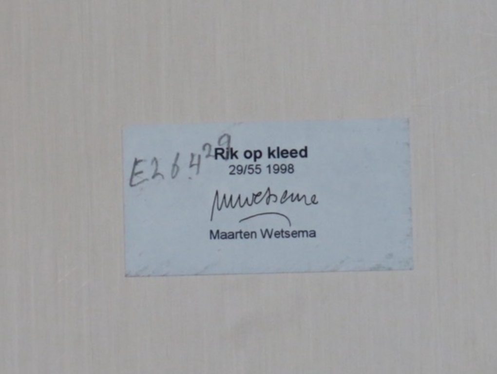 Maarten Wetsema: Foto op aluminiumplaat, Rik op kleed kopen? Bied vanaf 1!