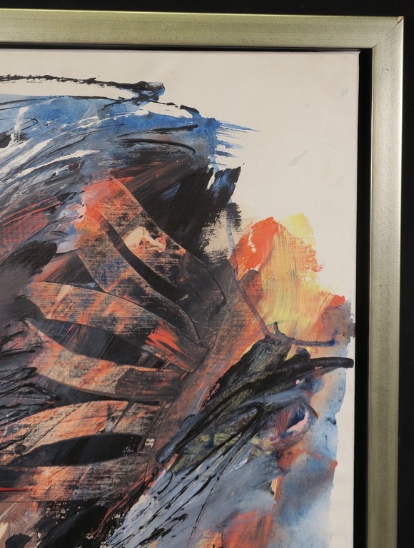 Peter Meijer: Olieverf en Aquarel op doek, Abstract - Ingelijst kopen? Bied vanaf 250!