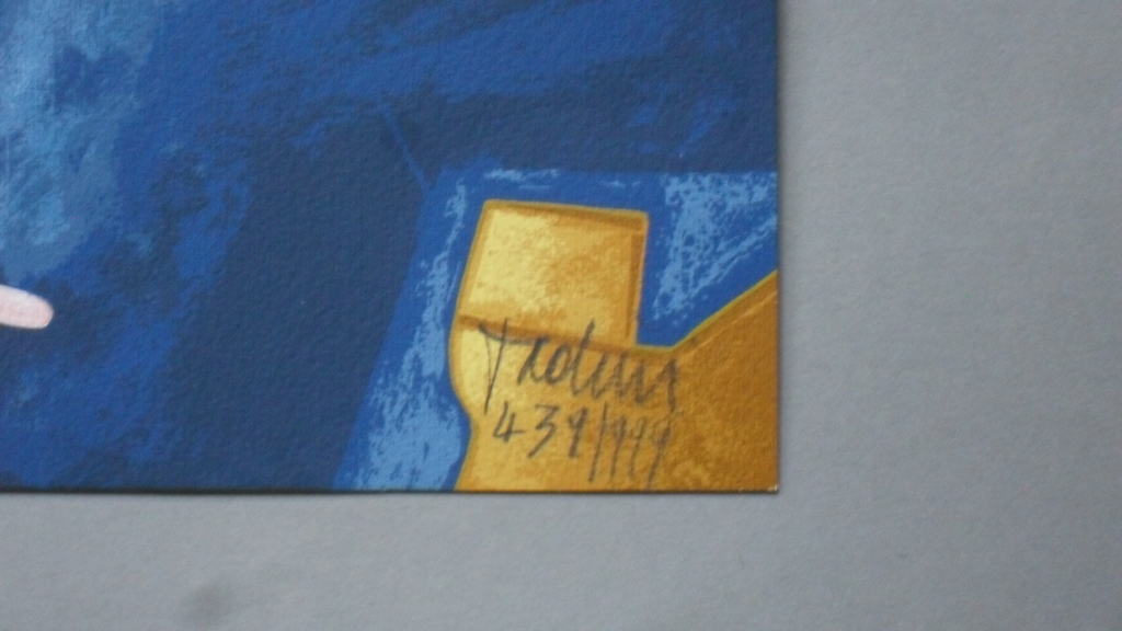 Emilio Tadini - Suonatori - kleurzeefdruk - handgesigneerd en genummerd kopen? Bied vanaf 48!