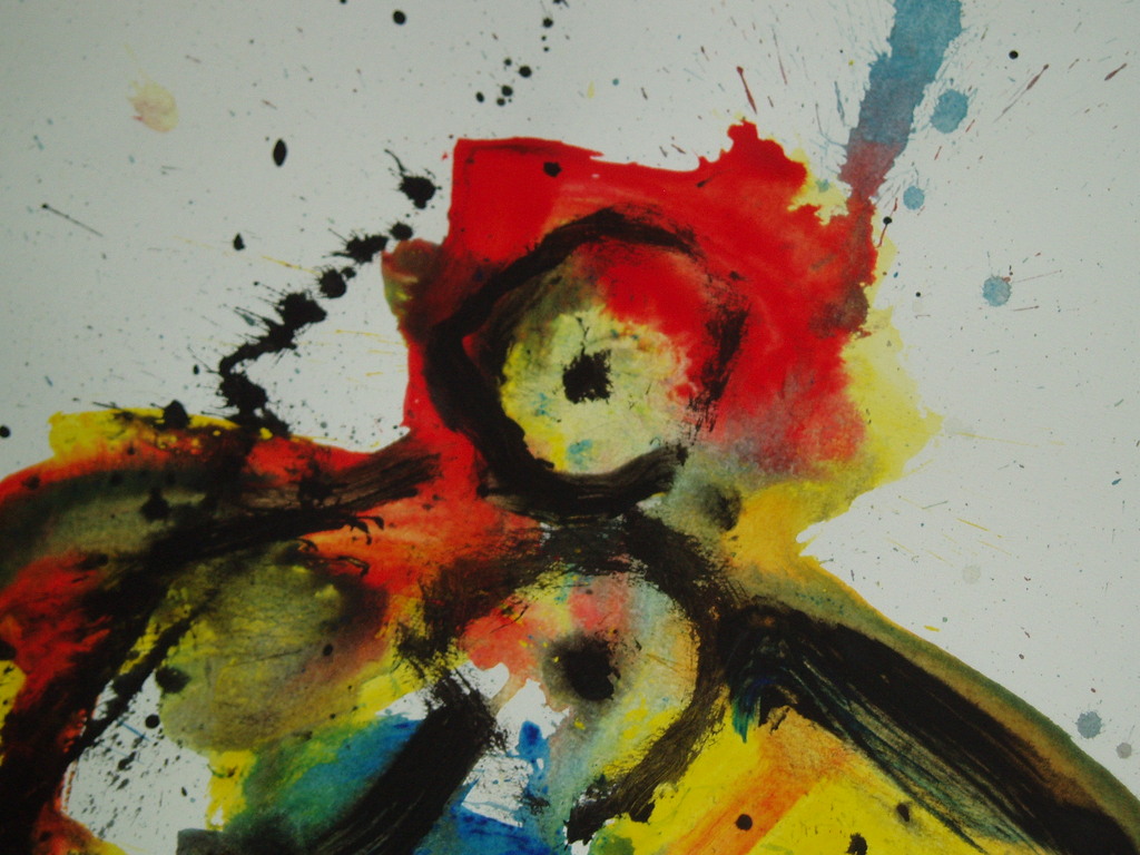 Anton Heyboer, 1924/2005  Aquarel /Madonna met kind. kopen? Bied vanaf 150!