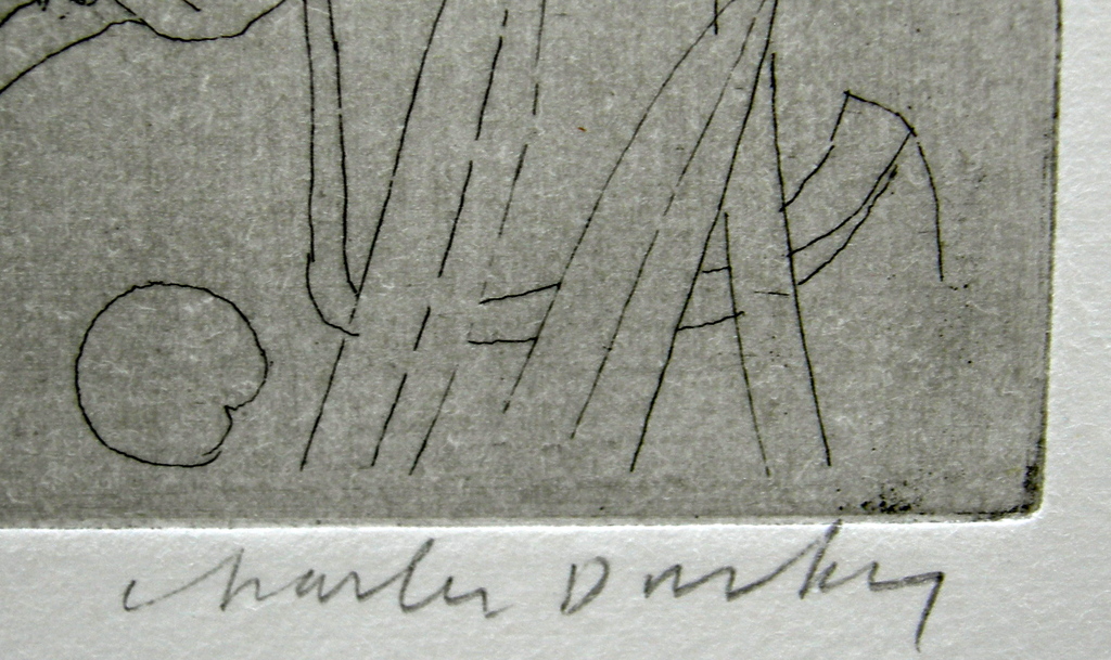 Charles Donker, ets, Pijlkruid, egelskop, lissen kopen? Bied vanaf 75!