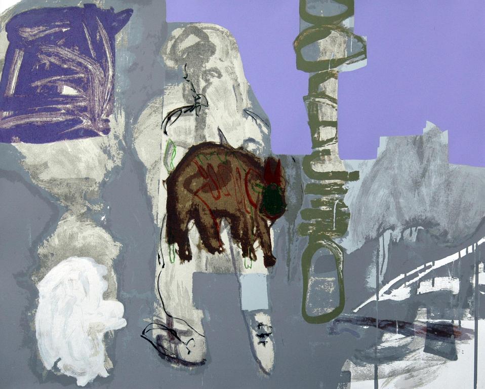 Raphaél Hermans - Mammoet - gesigneerde zeefdruk - E/A - 2002 verkocht voor € 95!