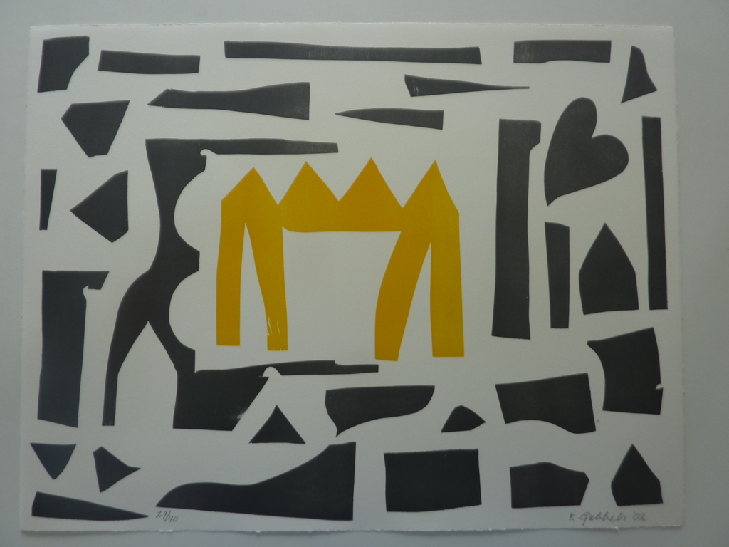 Klaas Gubbels houtdruk uit 2002 kopen? Bied vanaf 195!