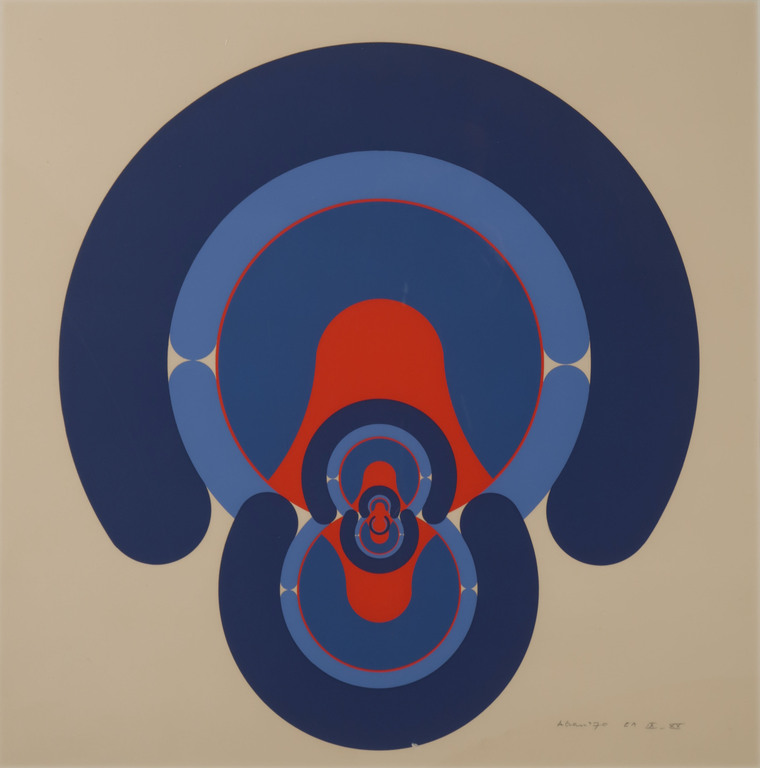 Ronald Abram: Zeefdruk, Infinitesinale constantes - Ingelijst kopen? Bied vanaf 1!