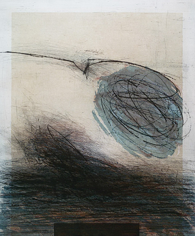 Hans Vredegoor - Vlucht, aquatint ets verkocht voor € 40!