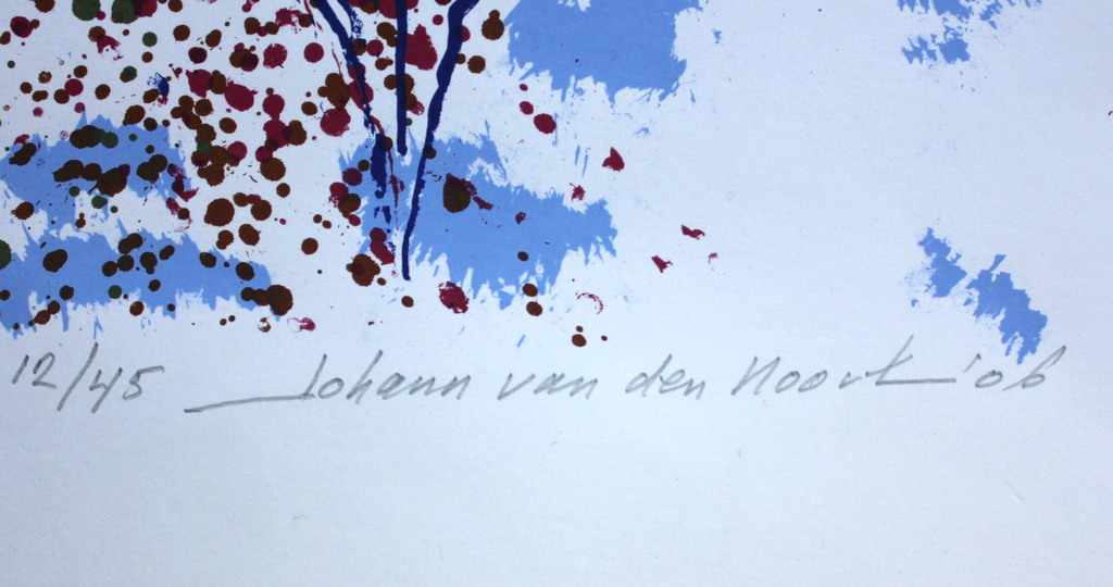 JOHANN VAN DEN NOORT, “Flying Gannet” 2006, zeefdruk. kopen? Bied vanaf 25!