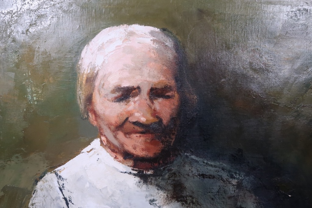 Jan van Eyk: Olieverf op doek, Oude vrouw - Ingelijst kopen? Bied vanaf 300!