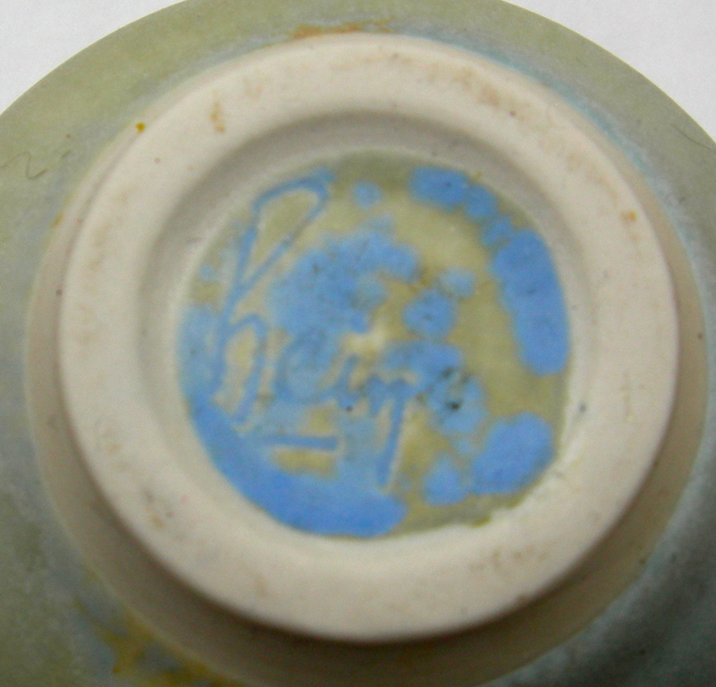 Hein Severijns, licht blauw keramiek vaasje met okergeel kopen? Bied vanaf 60!