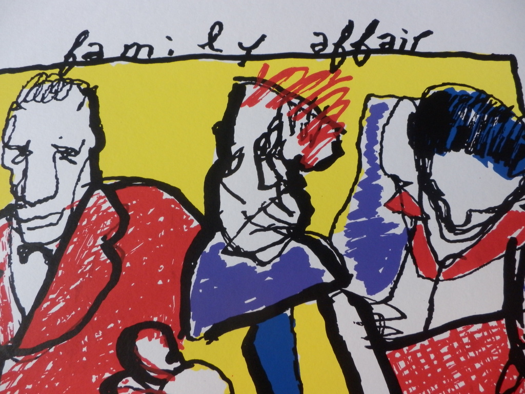 HERMAN BROOD GROTE HANDGESIGNEERDE EN GELIMITEERDE ZEEFDRUK FAMILY AFFAIR kopen? Bied vanaf 175!