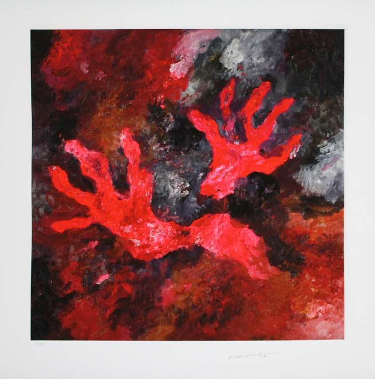 ARMANDO. Glicee 2014 -HÄNDE- Gesigneerd/genummerd. Slechts 30 exemplaren! GROOT verkocht voor € 149!