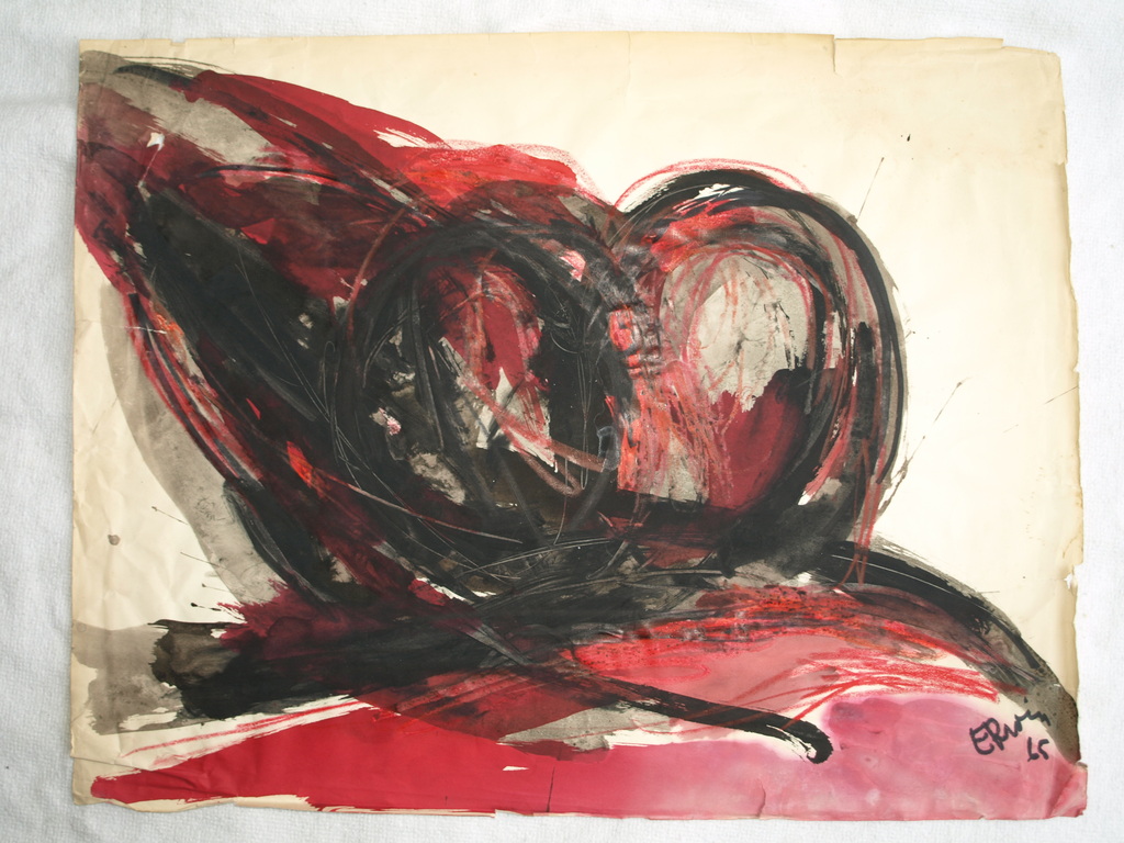 ERWIN DE VRIES (1929)–Gemengde techniek –Billen –Gesigneerd & ingelijst–1965 kopen? Bied vanaf 250!