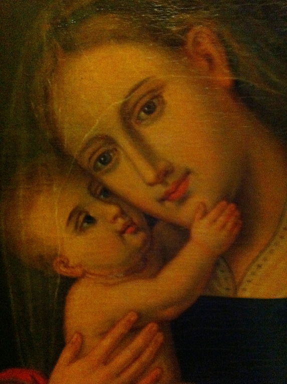 Schilderij (Moeder (Maria) met kind)± 1725 (begin 18e eeuw) Ook de lijst is begi kopen? Bied vanaf 3000!