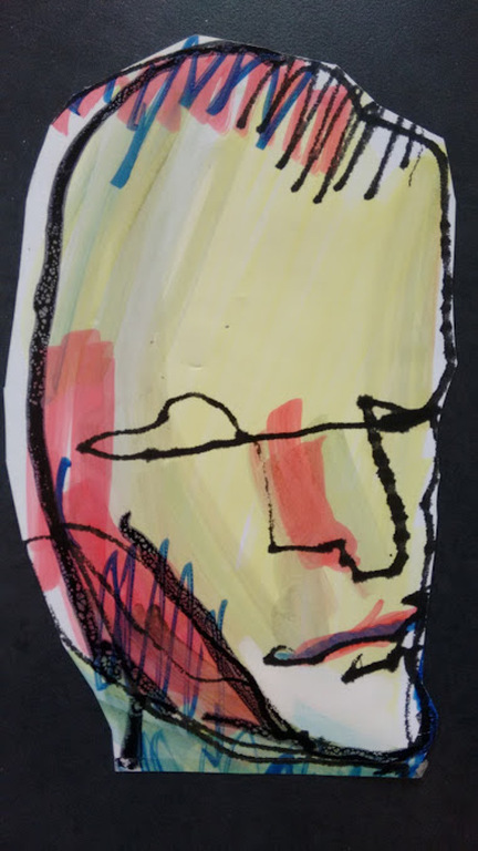 Herman Boord tekening, Head, ingelijst + HBM certificaat verkocht voor € 240!