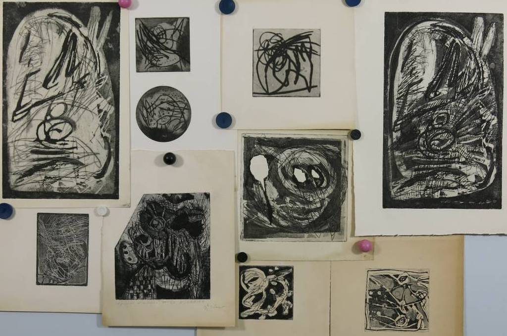 Ernst Vijlbrief: 10x Ets/Aquatint, diverse abstracte composities kopen? Bied vanaf 1!