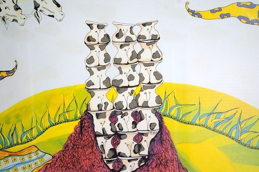 'Stapel op koeien' - gesigneerde zeefdruk - oplage 120 ex. -1997 verkocht voor € 37!