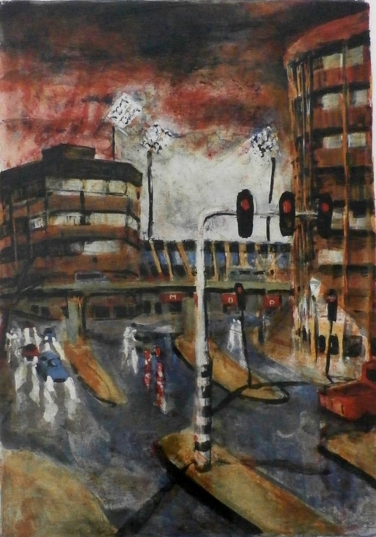 Jeroen Hermkens - ingelijste zeefdruk: Utrecht Stadion verkocht voor € 125!