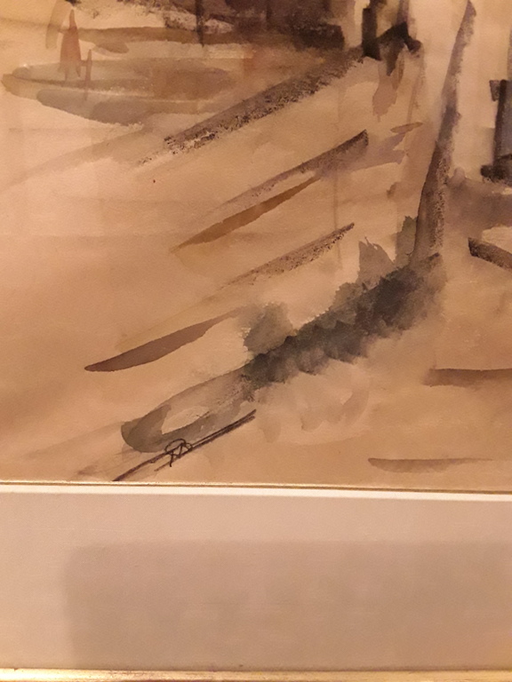 Wim Bosma tekening/aquarel.landschap kopen? Bied vanaf 30!