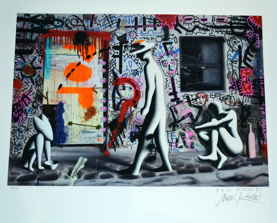 Mark Kostabi en Paul Kostabi - Giclee - handgesigneerd - oplage 50 ex. - 2013 verkocht voor € 225!