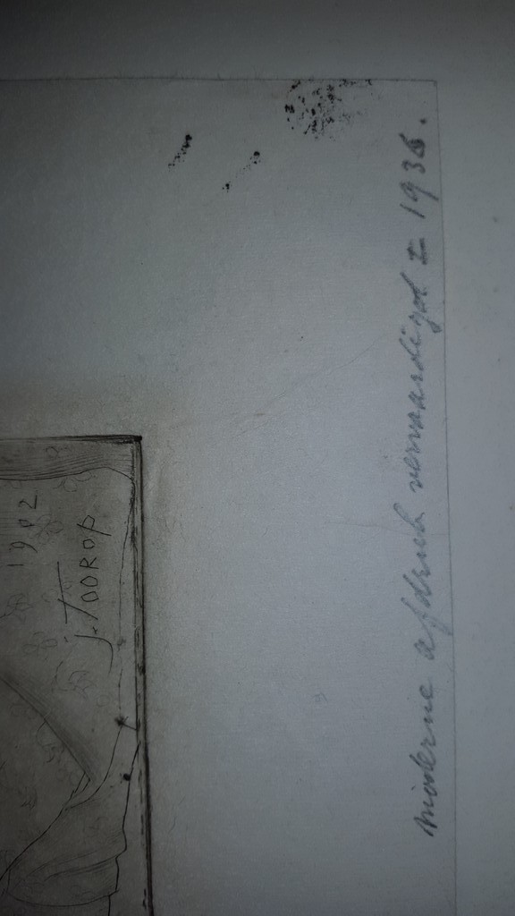 Jan Toorop - litho "meisje", gesigneerd in de plaat - 1902 kopen? Bied vanaf 59!
