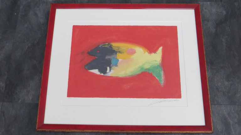 Eugène Brands: Kleurenzeefdruk - Exotische vis - PRACHTIG INGELIJST  kopen? Bied vanaf 375!