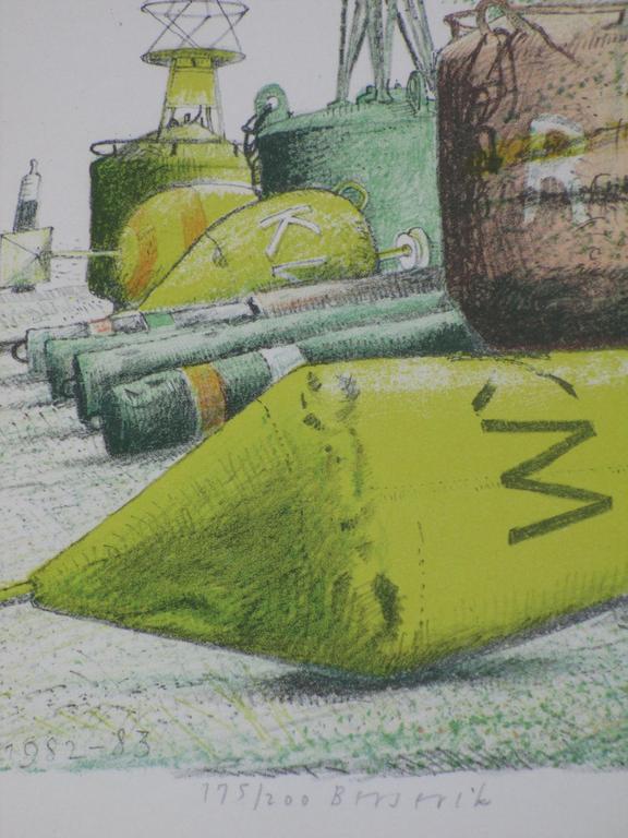 Herman Berserik, Helmsman, Kleurenlitho kopen? Bied vanaf 120!