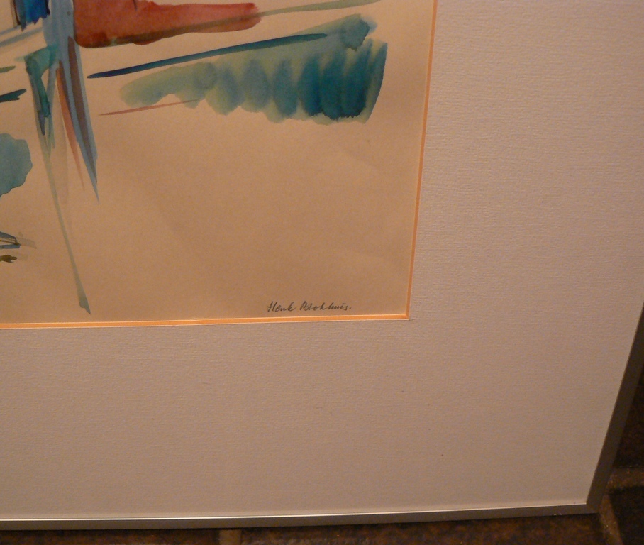 Henk Blokhuis (1936)  --  Aquarel  -- Mannelijk naakt kopen? Bied vanaf 15!