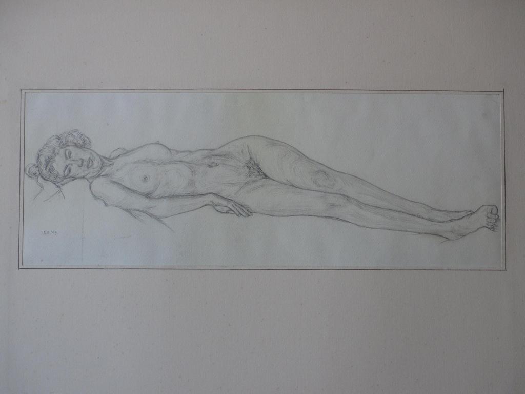 Rudolf Bremmer, Liggend Naakt, Tekening 1944 kopen? Bied vanaf 40!