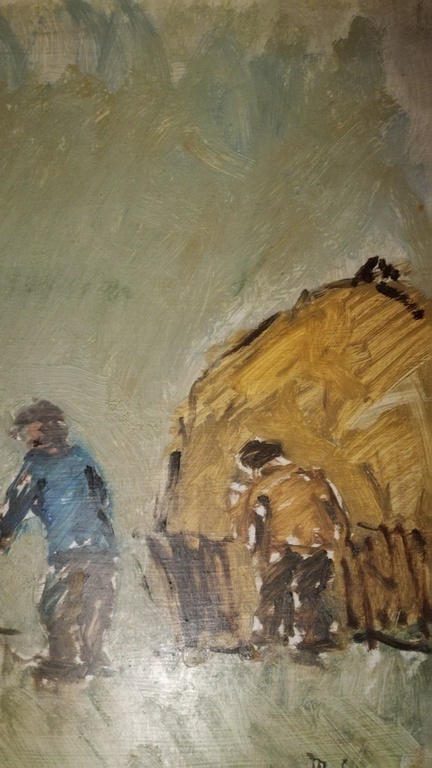 Onbekende kunstenaar, Olieverf op paneel, Boerenleven kopen? Bied vanaf 1!