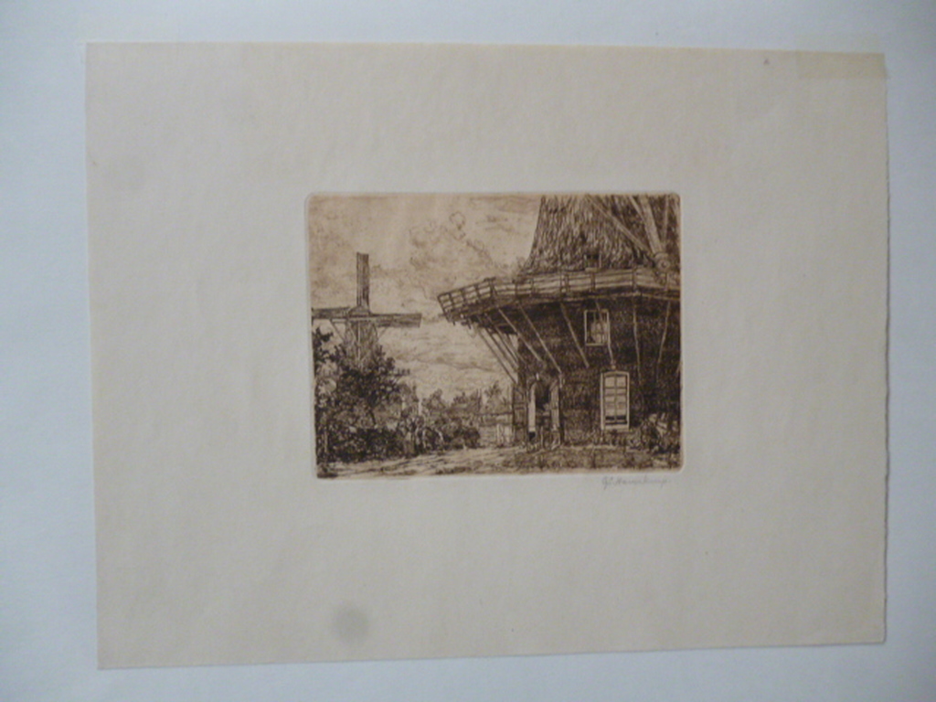 G.C.Haverkamp - ets - Twee molens kopen? Bied vanaf 25!