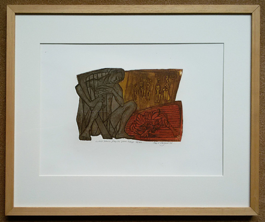 Ru van Rossem - Little David play on your harp, aquatint ets (mooi ingelijst) kopen? Bied vanaf 85!