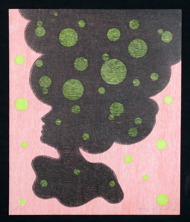 Jacomijn den Engelsen: Houtsnede, Afro (rood) kopen? Bied vanaf 1!