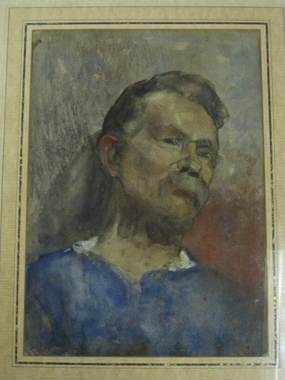 sterk impressionistisch zelfportret van Dordrechter Hendrik D Schild (1872-1928) verkocht voor € 35!