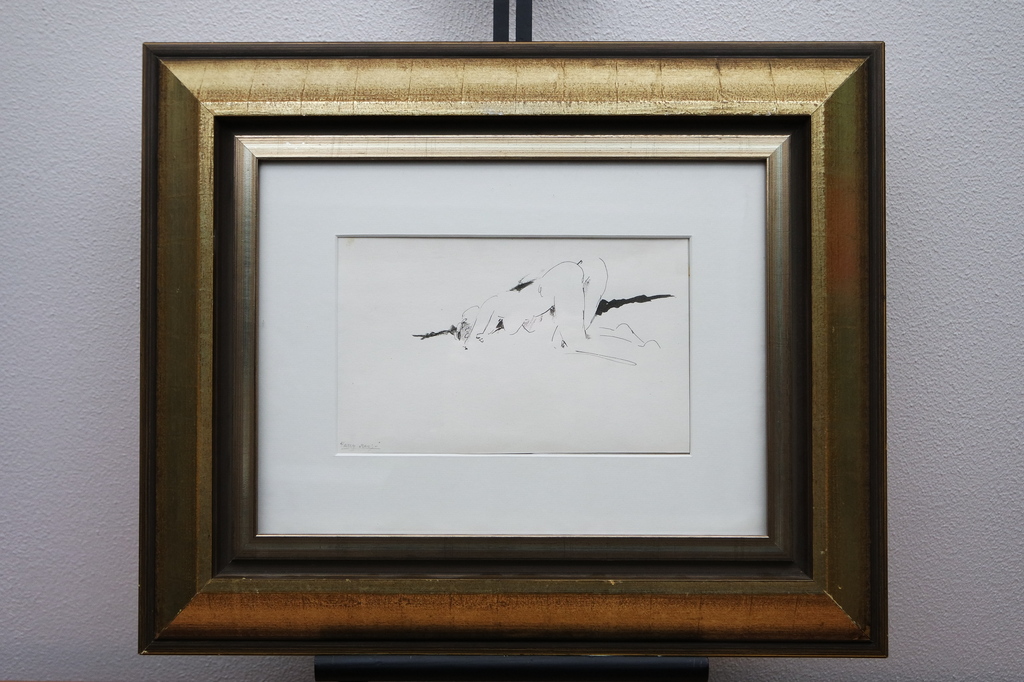 Harry Maas (1906-1982) - inkt tekening - figuurstudie verkocht voor € 99!