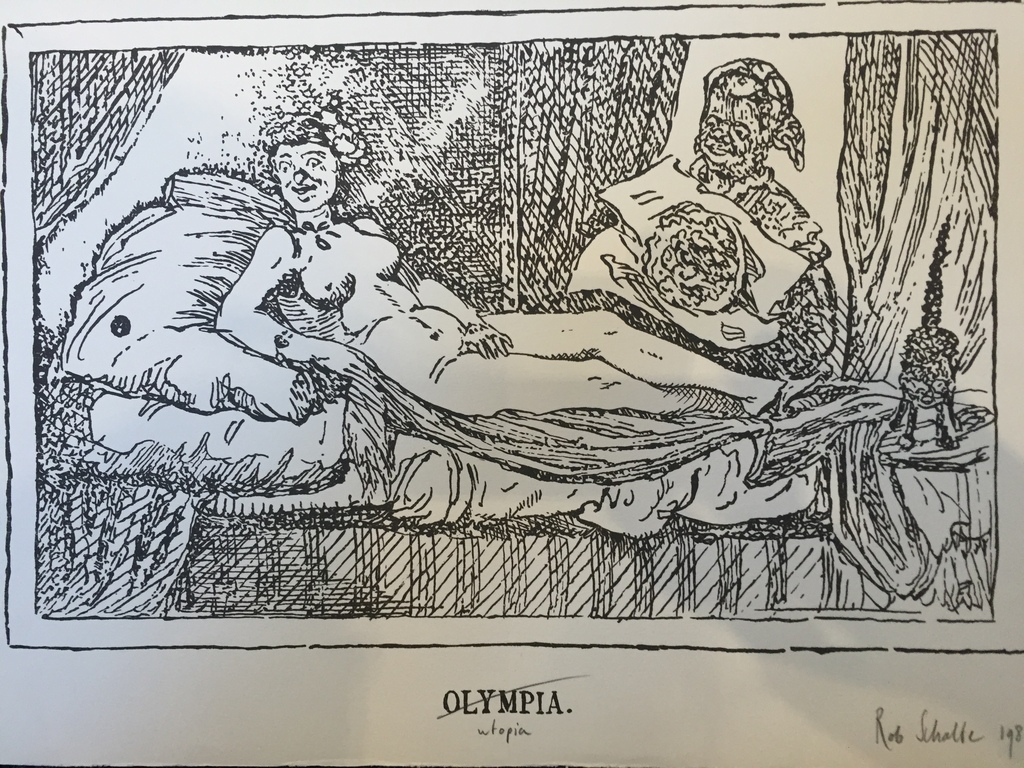 Rob Scholte   zeefdruk/ litho   Utopia/Olympia1985 verkocht voor € 46!