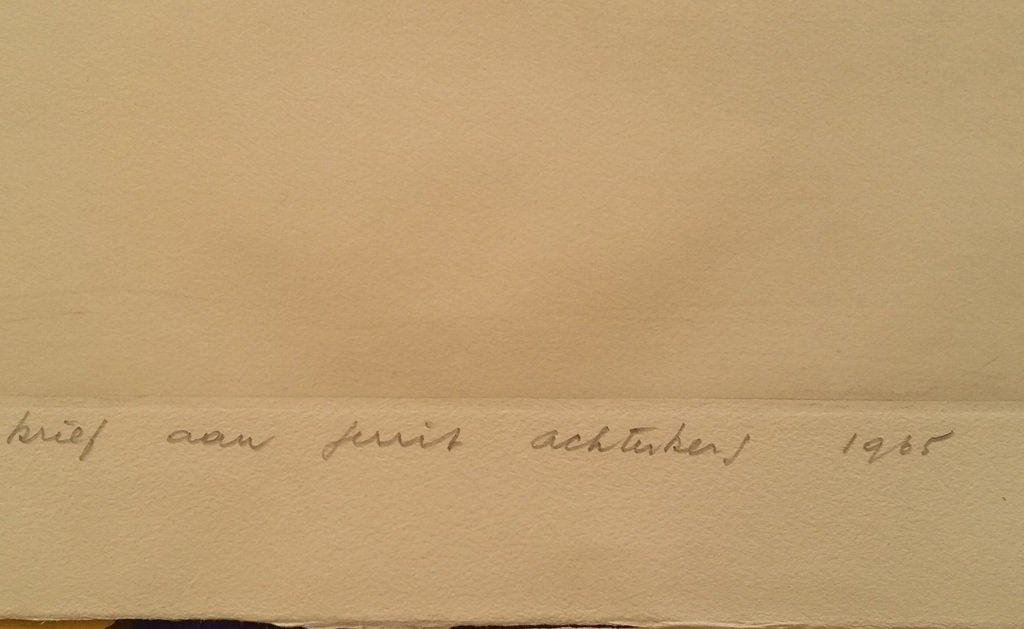 Roger Chailloux: Grote ets. Brief aan Gerrit Achterberg  kopen? Bied vanaf 35!