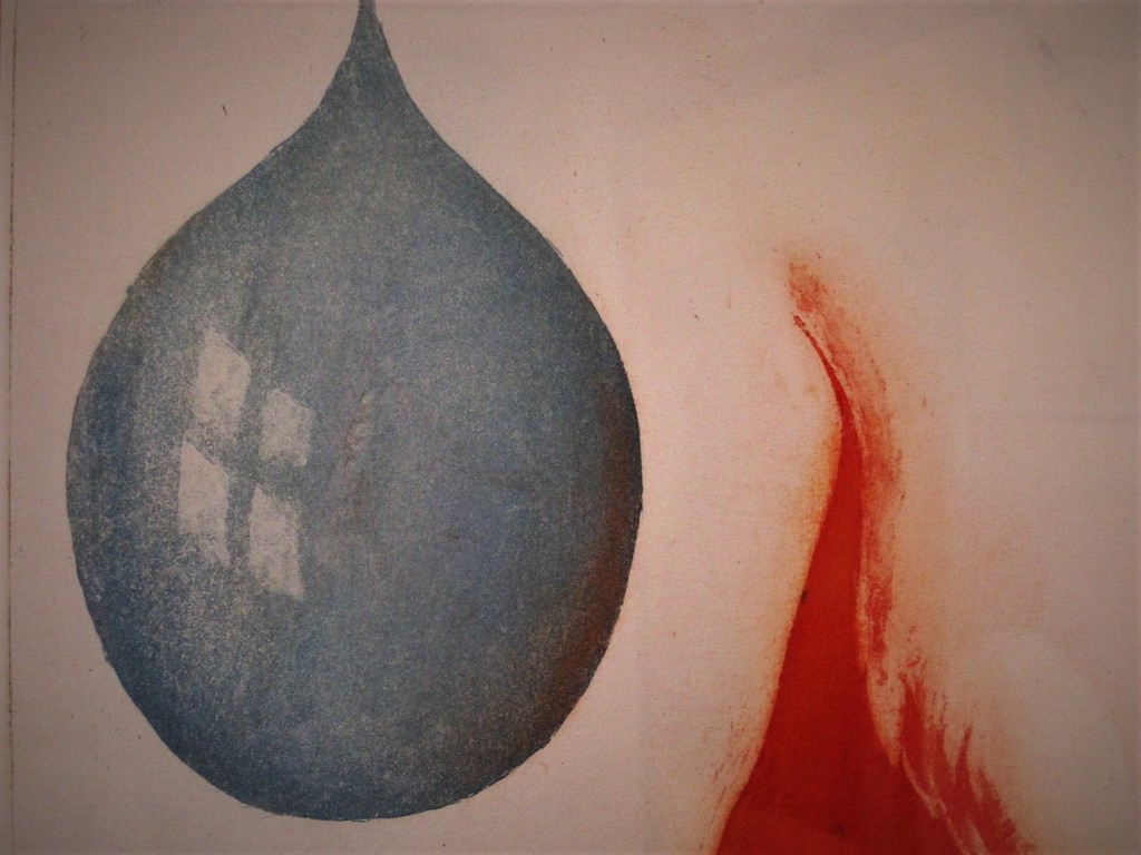 Exclusieve bep. Oplage 2/7 Litho "Water en Vuur 2000" gesigneerd Jan vd Bos 1952 kopen? Bied vanaf 1!